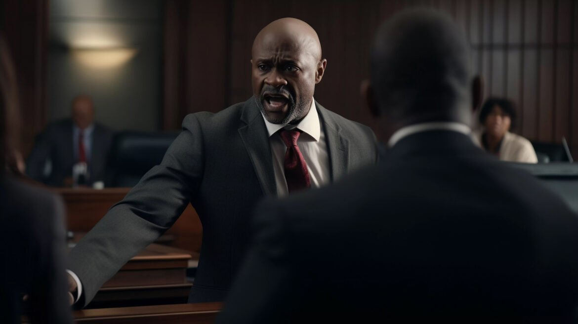 Man passionately speaking